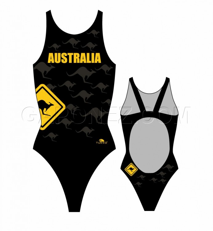 Turbo Swimming Swimsuit Womens Wide Strap Australia Kangoroo 895511-0901
