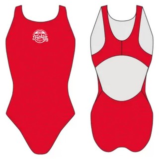 涡轮女式宽肩带泳衣 波浪素色 83100429