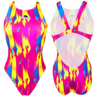 涡轮女式宽肩带泳衣 网布颜色 8306401