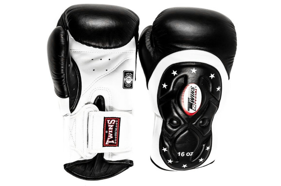 6 Black-Black BGVL Twins Boxing Gloves Premium 